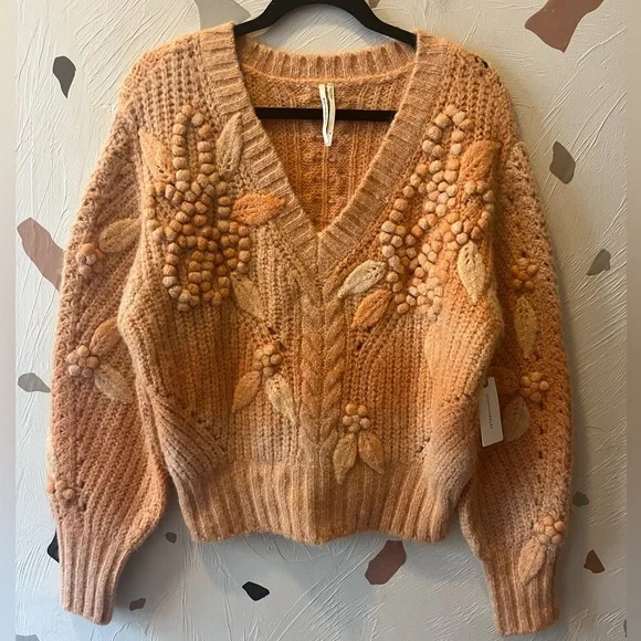 NWT Anthropologie Bauble V-Neck Sweater size S - Picture 6 of 12